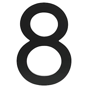 Contemporary Number 8 Aluminum Black 9 in.