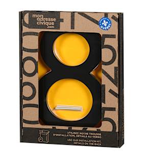 Contemporary Number 8 Aluminum Black 9 in.