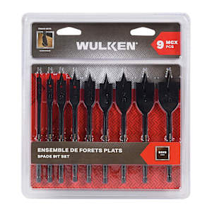 WULKEN 9-Pc Spade Bit Set