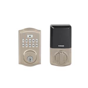 Traditional Smartcode Digital Keypad Electronic Door Deadbolt Lock Satin Nickel
