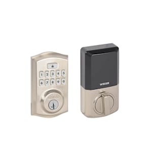 Traditional Smartcode Digital Keypad Electronic Door Deadbolt Lock Satin Nickel