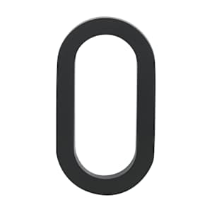 Chiffre 0 Elite en fonte d'aluminium noir 10 po