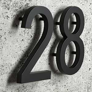 Chiffre 0 Elite en fonte d'aluminium noir 10 po