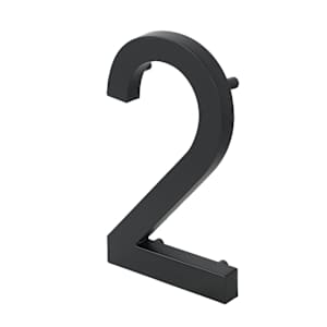 Chiffre 2 Elite en fonte d'aluminium noir 10 po