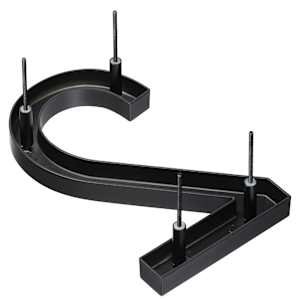 Chiffre 2 Elite en fonte d'aluminium noir 10 po