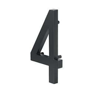Chiffre 4 Elite en fonte d'aluminium noir 10 po