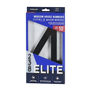 Chiffre 4 Elite en fonte d'aluminium noir 10 po