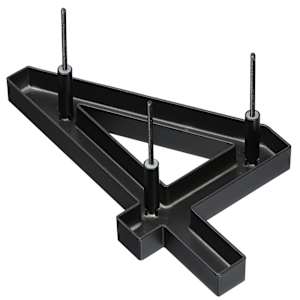 Chiffre 4 Elite en fonte d'aluminium noir 10 po