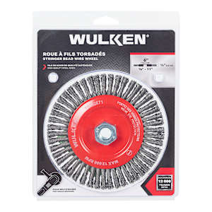 WULKEN Angle Grinder Stringer Bead Wire Wheel 6 in.