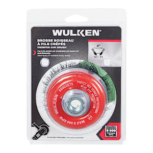 Brosse à fils crêpés pour rectifieuses 4 po WULKEN
