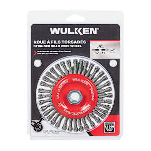 WULKEN Angle Grinder Stringer Bead Wire Wheel 5 in.