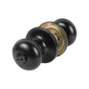Stratus Bathroom and Bedroom Door Knob Black