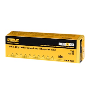 DEWALT Yellow .27 Caliber Cartridges for Powder-Actuated Tools Pkg/100