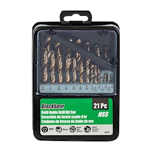 21-Pieces Gold Oxide Drill Bit Set