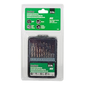 21-Pieces Gold Oxide Drill Bit Set