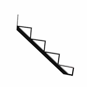 PYLEX 4-Step Black Aluminum Stair Stringer Collection 11.