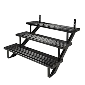 PYLEX 4-Step Black Aluminum Stair Stringer Collection 11.