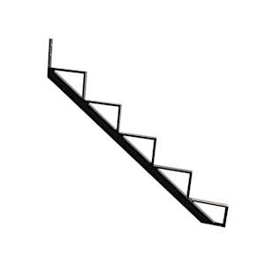 PYLEX 5-Step Black Aluminum Stair Stringer Collection 11.