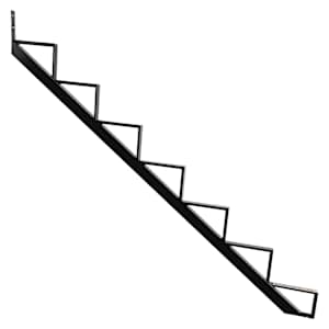 Limon d'escalier en aluminium noir 7 marches Collection 11. PYLEX