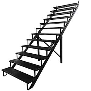 PYLEX Black Aluminum Stair Stringer Connector Collection 11.