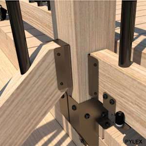 PYLEX Fixrail Railing Connectors Pkg/4