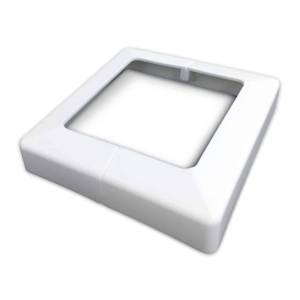 PYLEX Decorative Plate for 4 in. x 4 in. Post White