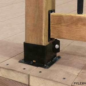 PYLEX Fixbase Post Base for 4 in. x 4 in.