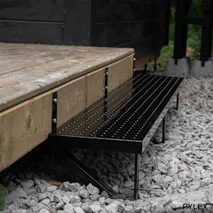 Marche en acier noire 36 po Collection 11 PYLEX