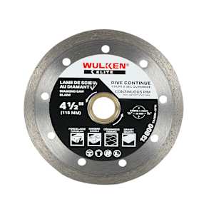 WULKEN ELITE Diamond Blade Continuous Rim 4 1/2 in.