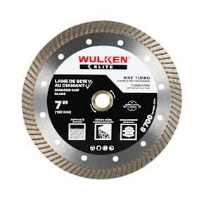 WULKEN ELITE Diamond Blade Turbo Rim 7 in.