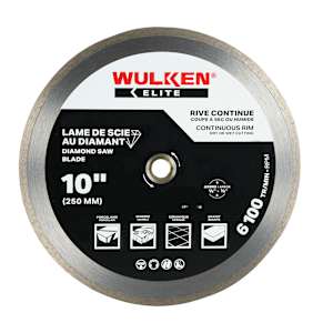 WULKEN ELITE Diamond Blade Continuous Rim  10 in.