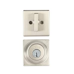 Elements Keyed Deadbolt Lock Satin Nickel