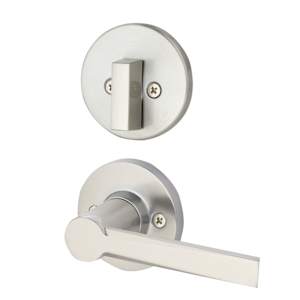 Branton Entry Key Handleset Door Satin Nickel