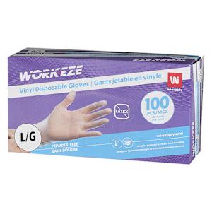 Vinyl Disposable Gloves Large Pkg/100