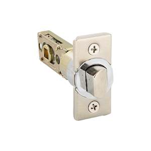 Poignée bouton pour porte de salle de bains nickel satiné KËYSTROM