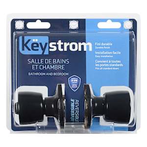KËYSTROM Bathroom Door Bell Knob Matte Black