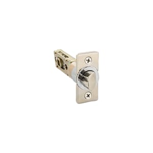 Poignée de porte d'entrée à clé bouton plat nickel satiné KËYSTROM