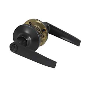 Poignée bec-de-canne pour porte de salle de bains noir mat KËYSTROM Blade