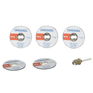 EZ Lock Mandrel and 1 1/2 in. Metal Cut-off Wheels Kit for Rotary Tool