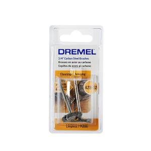 Carbon Steel Flat Brushes 3/4 in. for Rotary Tool Pkg/2