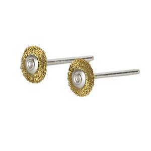 Brosses plates en laiton 3/4 po pour outil rotatif Pqt/2
