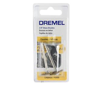 Brosses plates en laiton 3/4 po pour outil rotatif Pqt/2