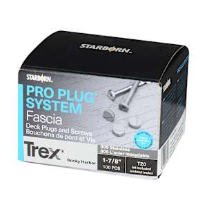 Trex Pro Plug Fascia Screws and Plugs Trex Rocky Harbor 1 7/8 in Pkg/100
