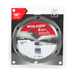 Lame de scie circulaire pour fibrociment 10 po 6 dents