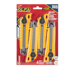 Couteaux utilitaires robustes 18 mm L-1 Pqt/4