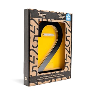 Chiffre 2 Bungalow en aluminium noir 8 1/2 po