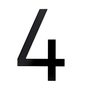 Chiffre 4 Bungalow en aluminium noir 8 1/2 po