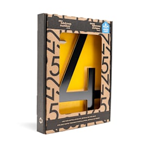 Chiffre 4 Bungalow en aluminium noir 8 1/2 po