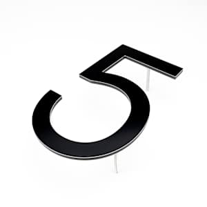 Bungalow Number 5 Aluminum Black 8 1/2 in.