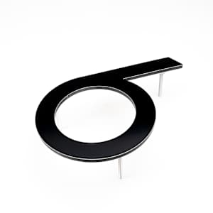 Bungalow Number 6 Aluminum Black 8 1/2 in.